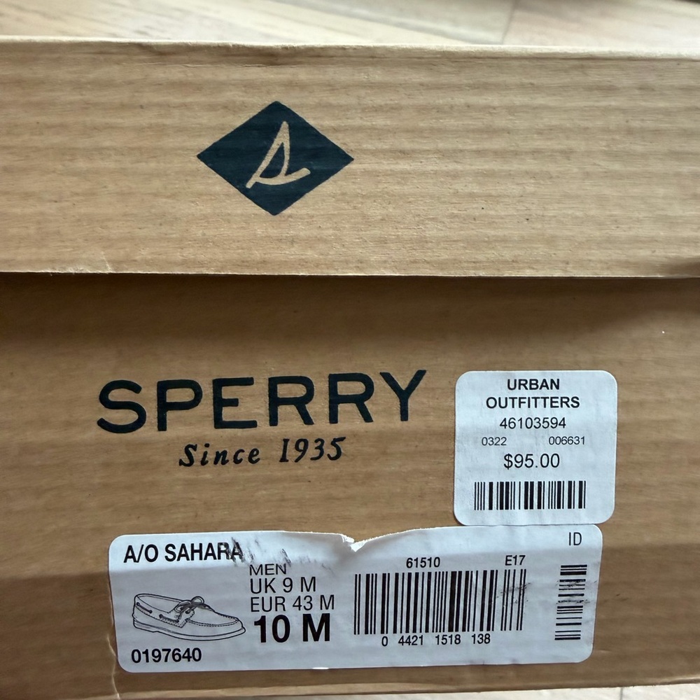 Sperry Authentic Original Sahara Boat Shoes Men’s 10 Leather Brown Deck Shoes - Picture 6 of 6